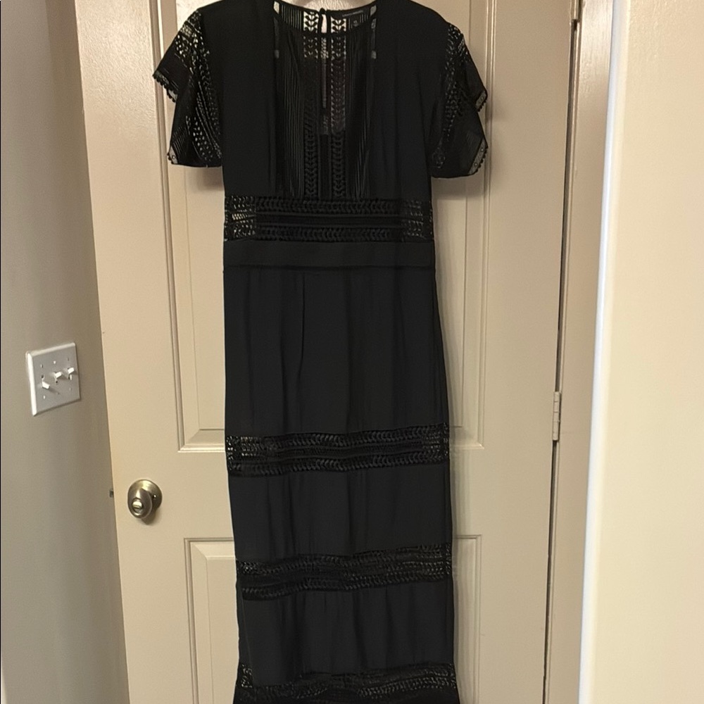 NWOT Banana Republic Black Tiered Maxi Dress Size XS